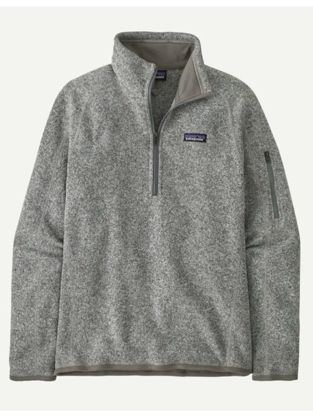 Women’s Brand New Patagonia Grey Quarter-Zip Fleece Pullover-Med